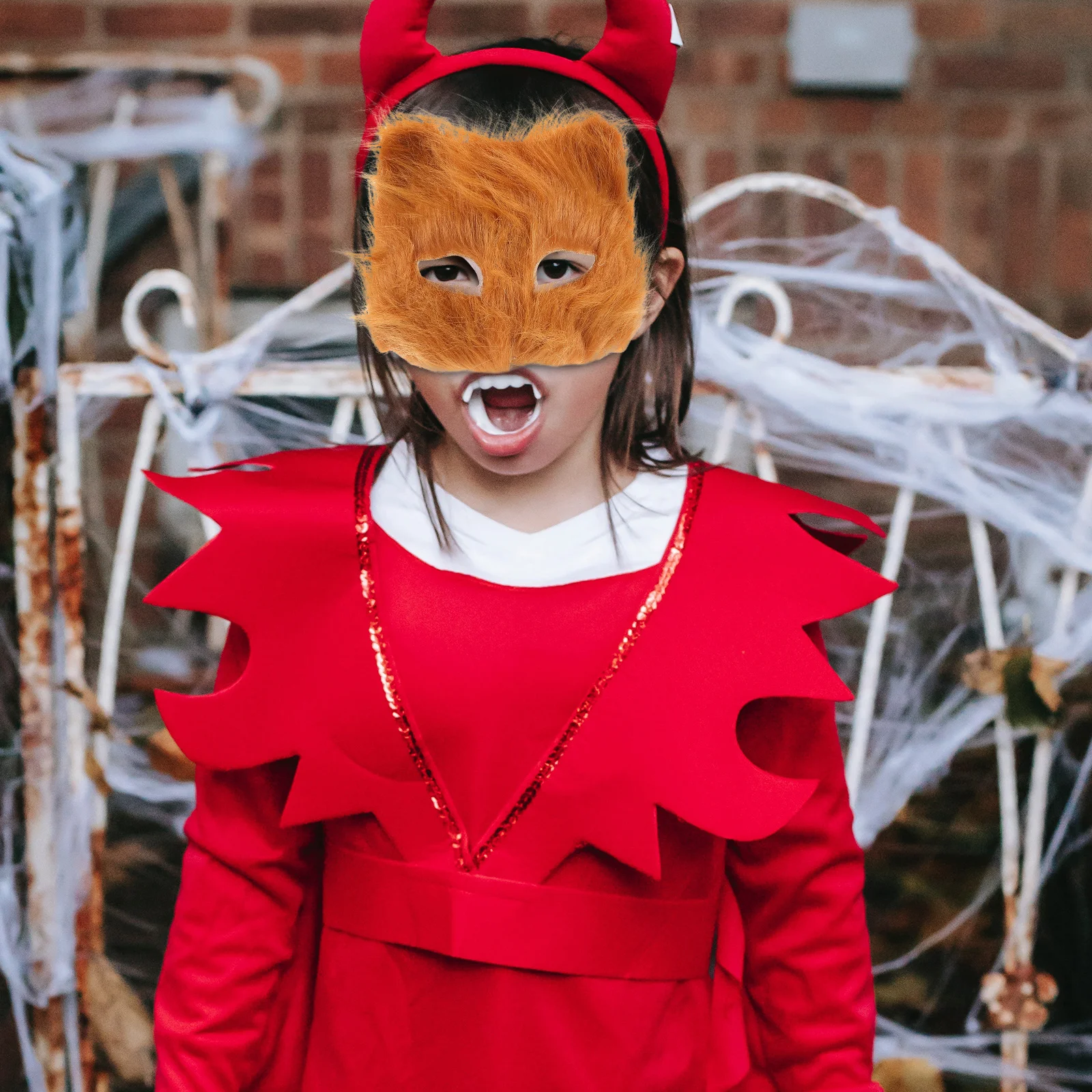 

2 Pcs Mask for Kids Unpainted Animal Face Mask Masquerade Halloween Blank Decorate Costume Party DIY Craft Furry