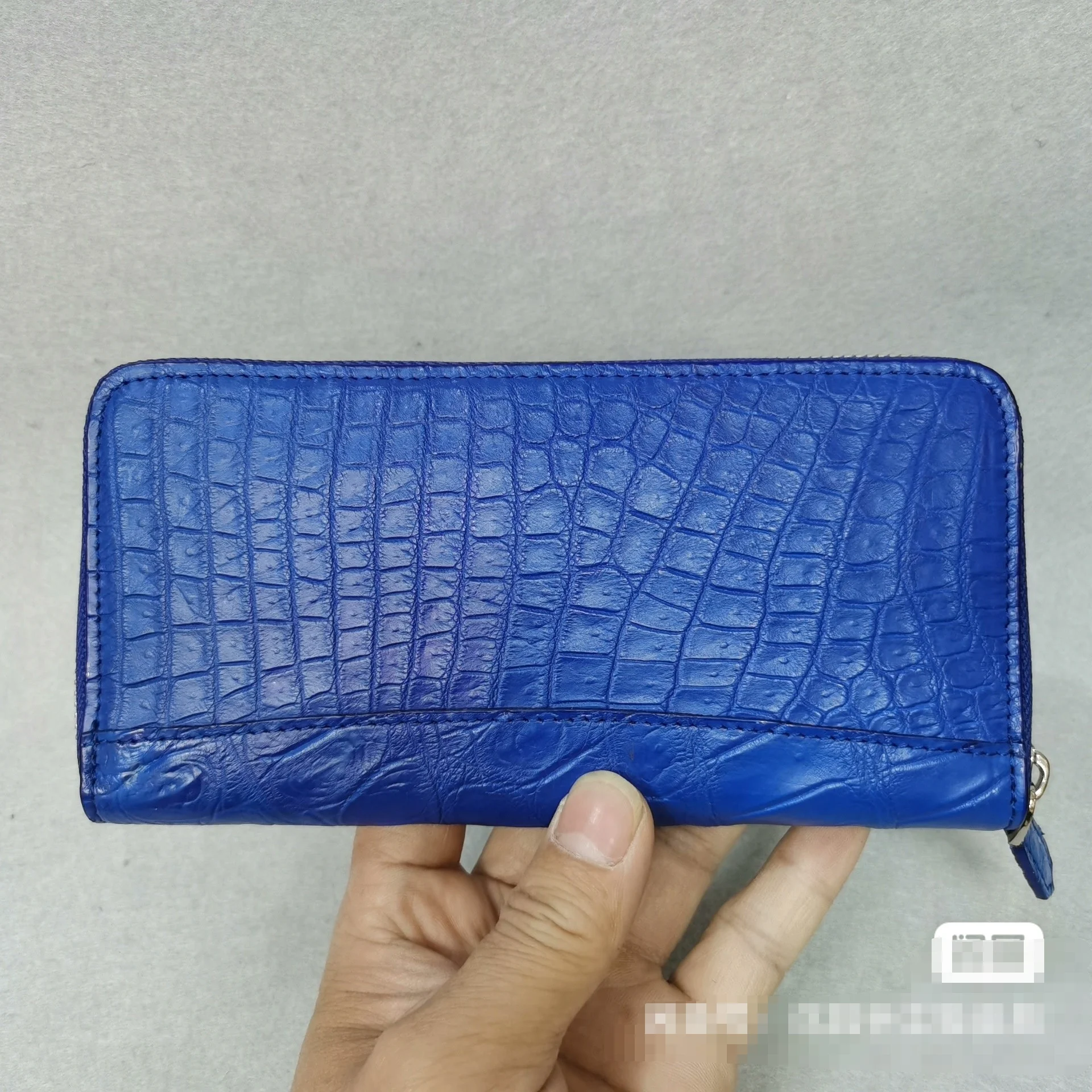 2025 New Designer Crocodile Leather Men's Clutch Wallet Fashion Genuine Leather Lady Long Purse Leisure Blue Wallets 45