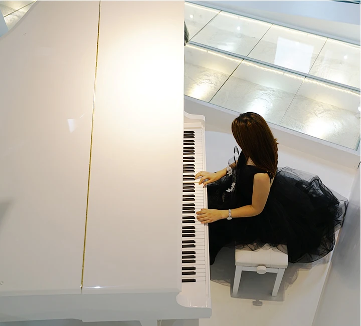 GP‑148W White Polished Baby Grand Digital Piano 88‑Keys Weighted Hammer Action Wooden Cabinet for Home Performance