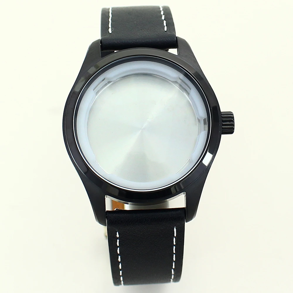 NH35 Case Modified Pilot Model Leather Strap 316L Stainless Steel Suitable for Eta2824/NH36 Movement