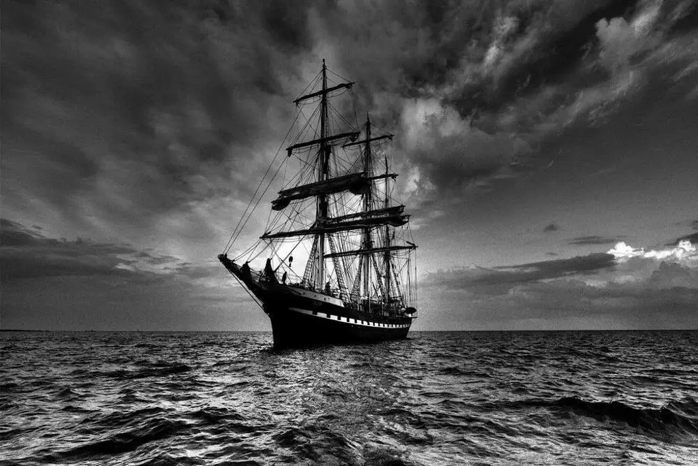 Sailing Ship Art Film Print Silk Poster Home Wall Decor 24x36inch