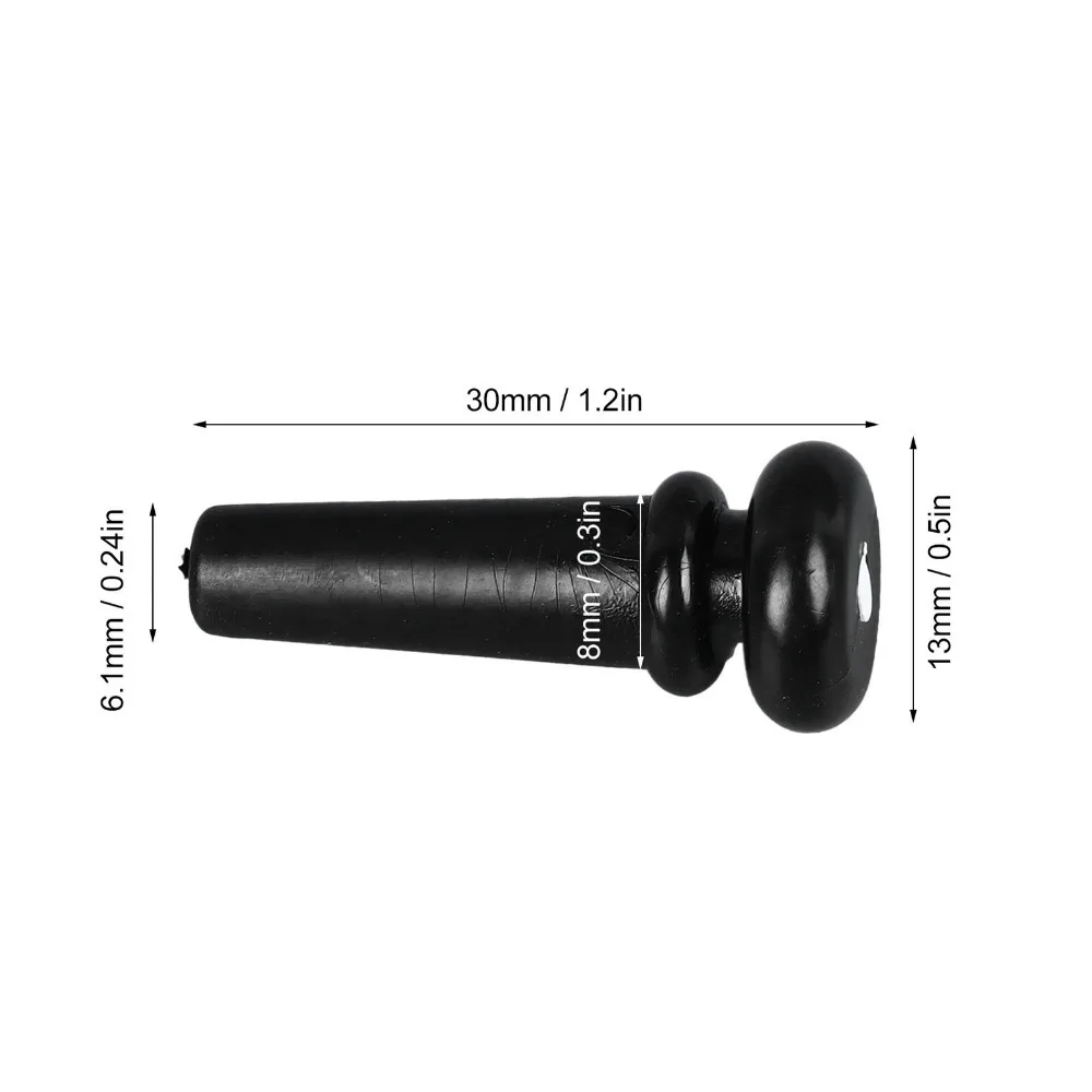 2PCS Practical Plastic Guitar End Pin Lightweight Design White/Black Acoustic Guitar Peg Bass String Pin For Guitar Strap Fixing