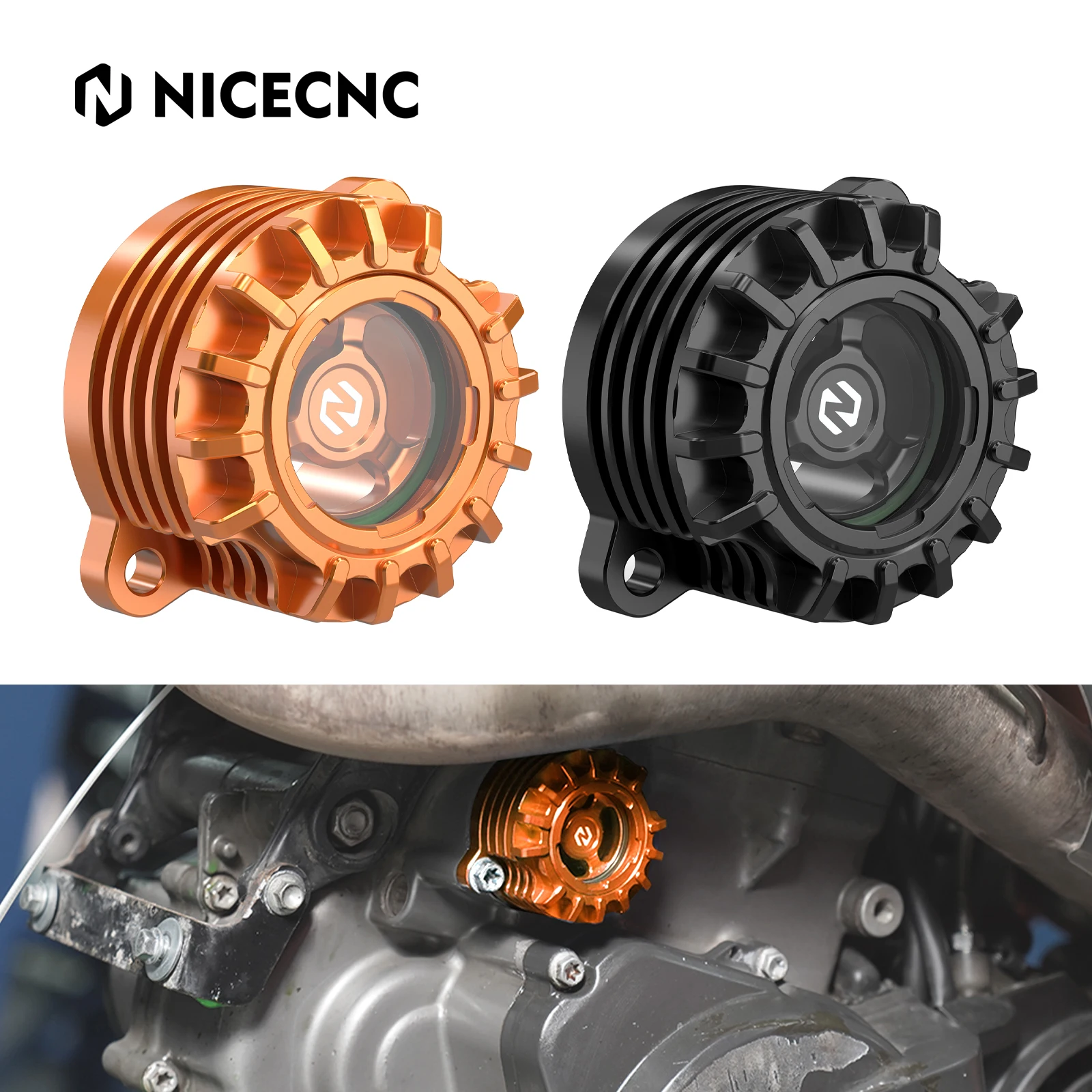 

For 12-24 KTM 690 SMCR 690 Enduro R Finned Oil Filter Cover for Husqvarna 701 Enduro 701 Supermoto 16-24 GasGas 700 ES/SM 23-24