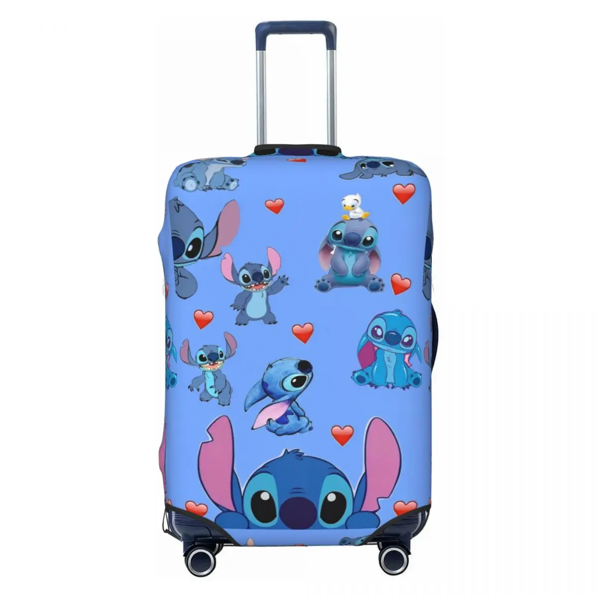 Cute Stitch Pattern Suitcase Cover Vacation Business Elastic Luggage Case Protection