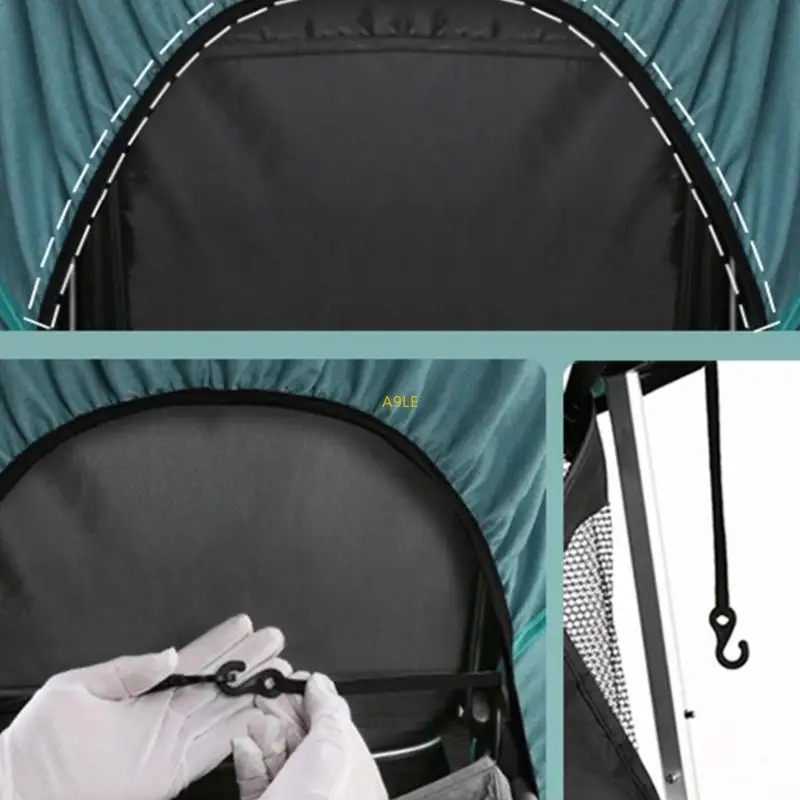 غطاء أمطار الأطفال في عربة الأطفال 4 موسم استخدم نافذة شفافة على سلامة النسيج الشفافة