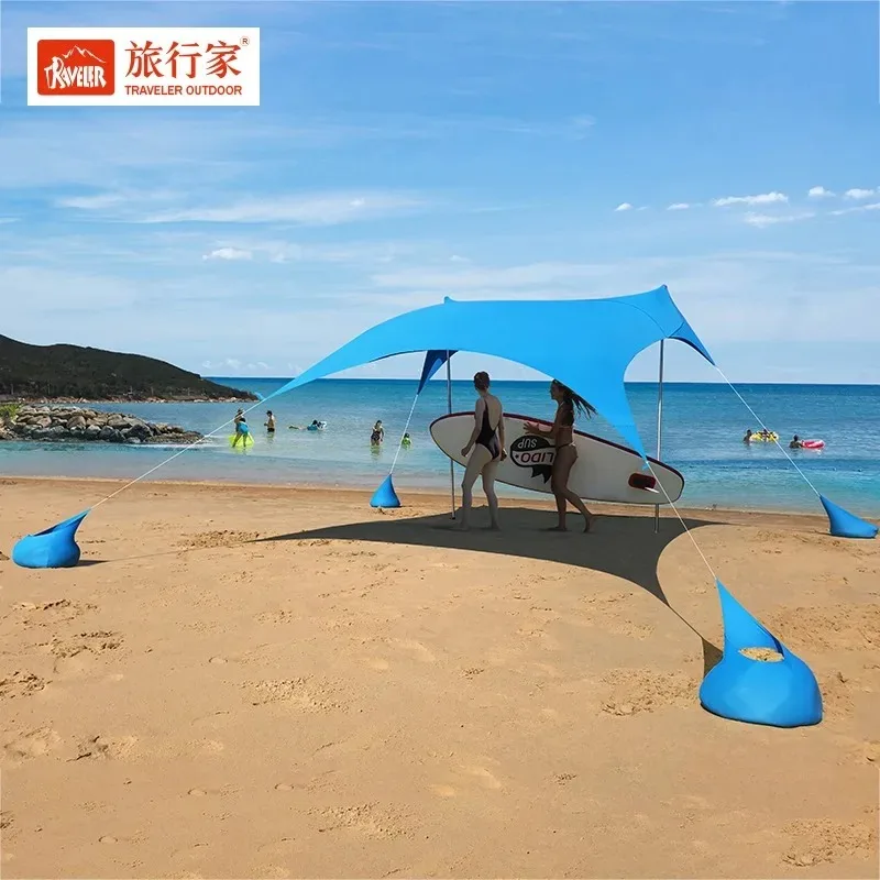 

Lycra Beach Sun Shelter, UPF50+ UV Protection Shade for Camping, Fishing & Picnic, Quick-Dry & Portable Canopy