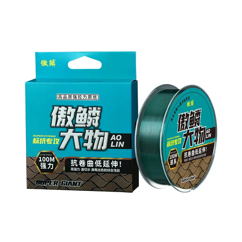 

100m Super Strong Big Fish Nylon Fishing Line Anti Curl Low Memory Giant Sturgeon Fish Line Stream River Ocean Main Leader Line
