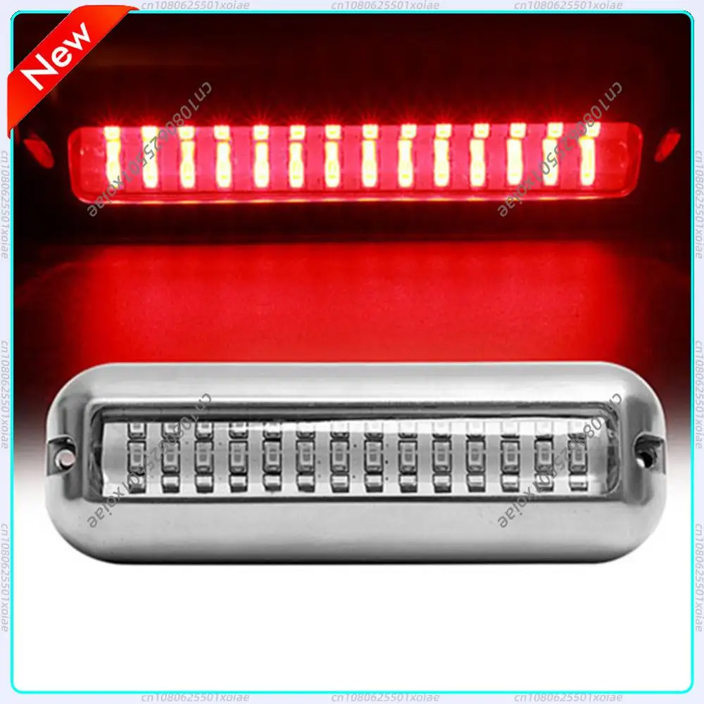 42LED Yacht Underwater Light Stainless Steel Marine Boat Lamp 10-30V Speedboat Light IP68 Waterproof 80W Yacht Boat Accessories