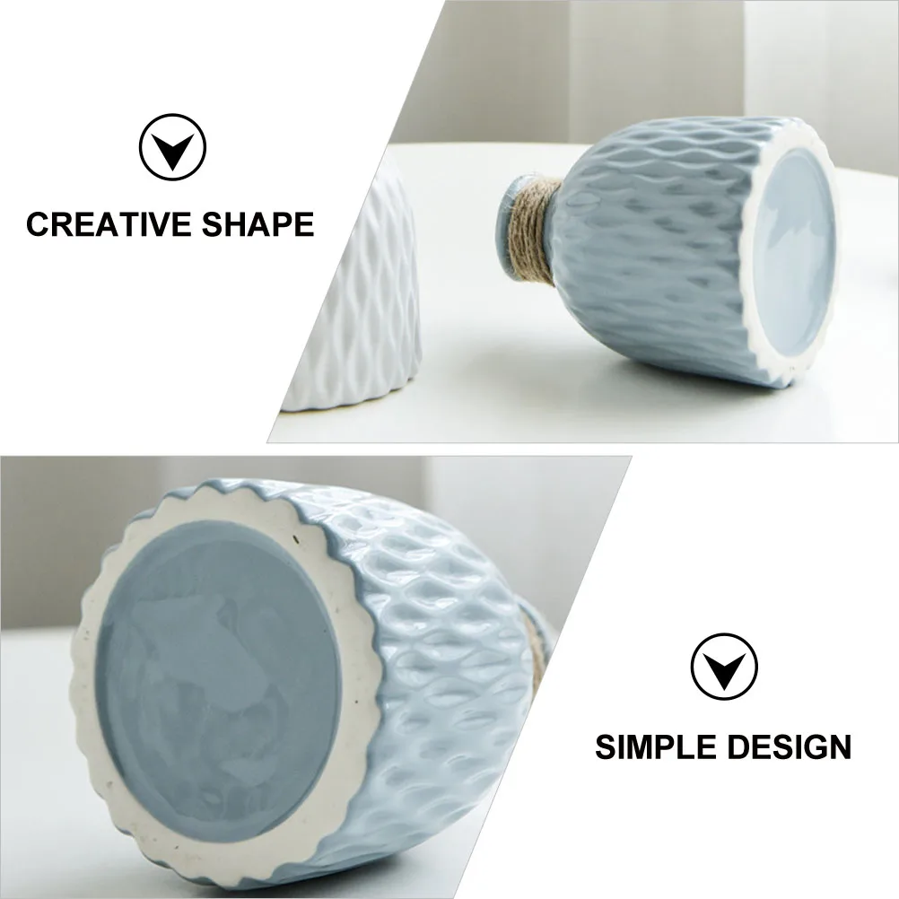 

1pc Creative Ceramic Corrugated Vase Flower Aesthetic Home Decor Delicate nament Photo Prop Gift Bottle for Hydroponic House