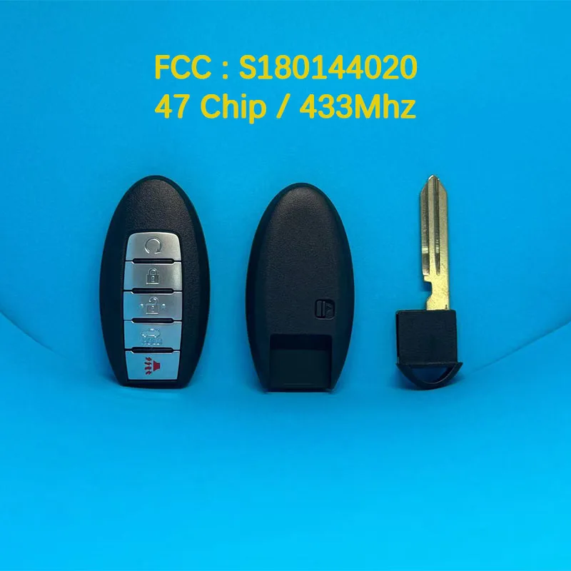 CN027064 Aftermarket 5 Button Remote Contral Key Fob 47 Chip 433Mhz FCC S180144020 For N-issan Altima Maxima 2013-2015