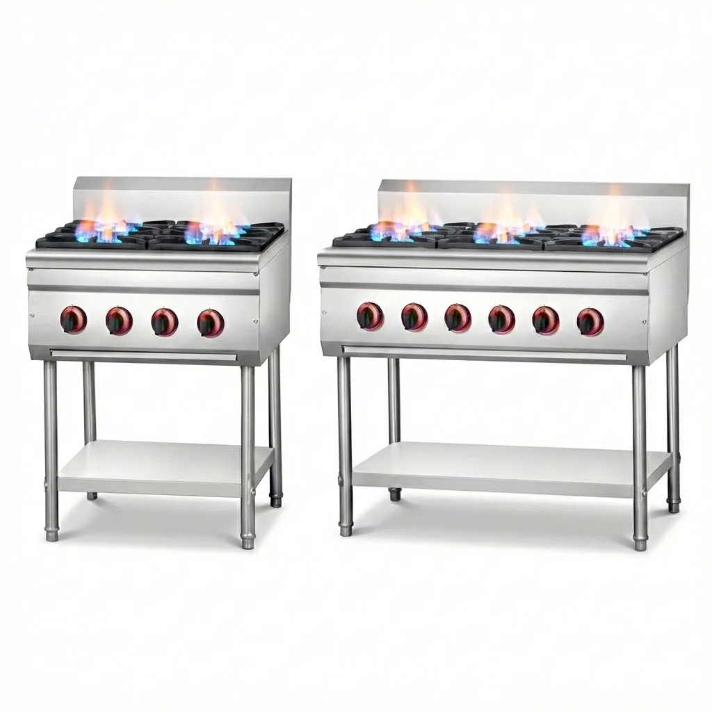 Gas Commercial 4 Burner Rice Cooker StoveHeavy Duty Restaurant Kitchen Equipment Stainless Steel Cantonese Wok Stove