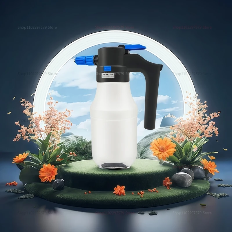 2025 novo pulverizador elétrico de espuma de neve para lavagem de carro, garrafa recarregável usb para detalhamento automático, limpeza de janelas e lavagem de veículos, 1,5l