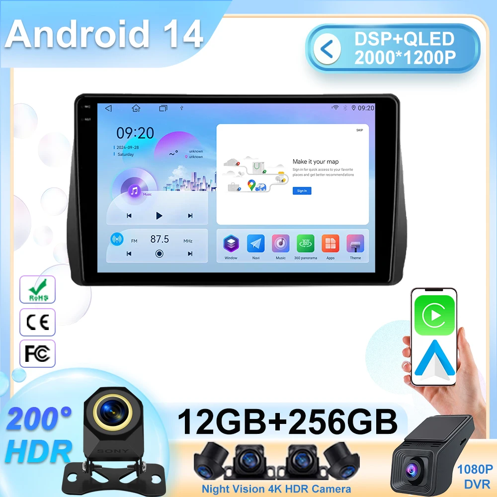 

Android 14 For Toyota Wish 2010 - 2018 Video Player Auto Radio Head Unit Navigation Multimedia Stereo GPS Carplay No 2din DVD BT