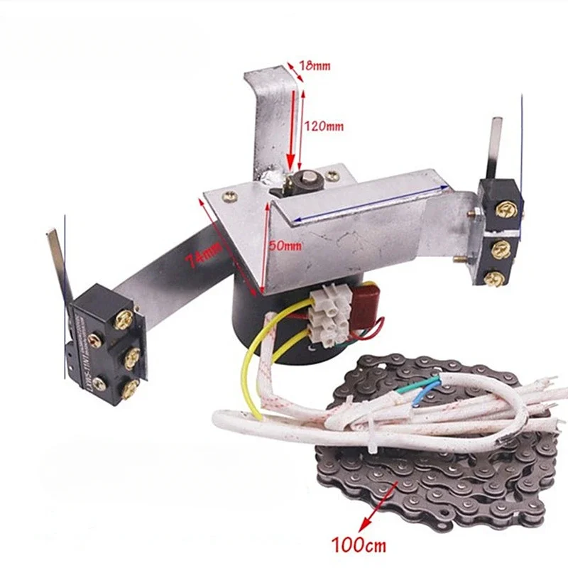 Sale 1 Set Silver 220V Motor With Gears Automatic Egg Turning System Chain Length 100cm Chick Hatching Incubator Accessories