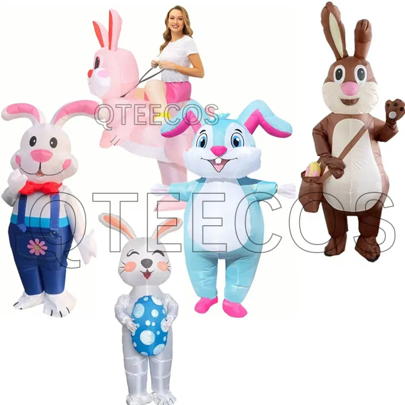 

Пасхальный кролик, надувные костюмы, аниме-талисман, коричневый, розовый кролик, необычные костюмы для Хэллоуина, Рождества, косплея, вечерние костюмы для взрослых, наряды