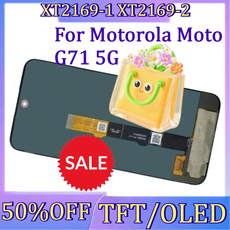 

For Moto G71 5G Screen Replacement Parts For Motorola Moto G71 5G XT2169-1 XT2169-2 Display Touch Screen Digitizer Assembly