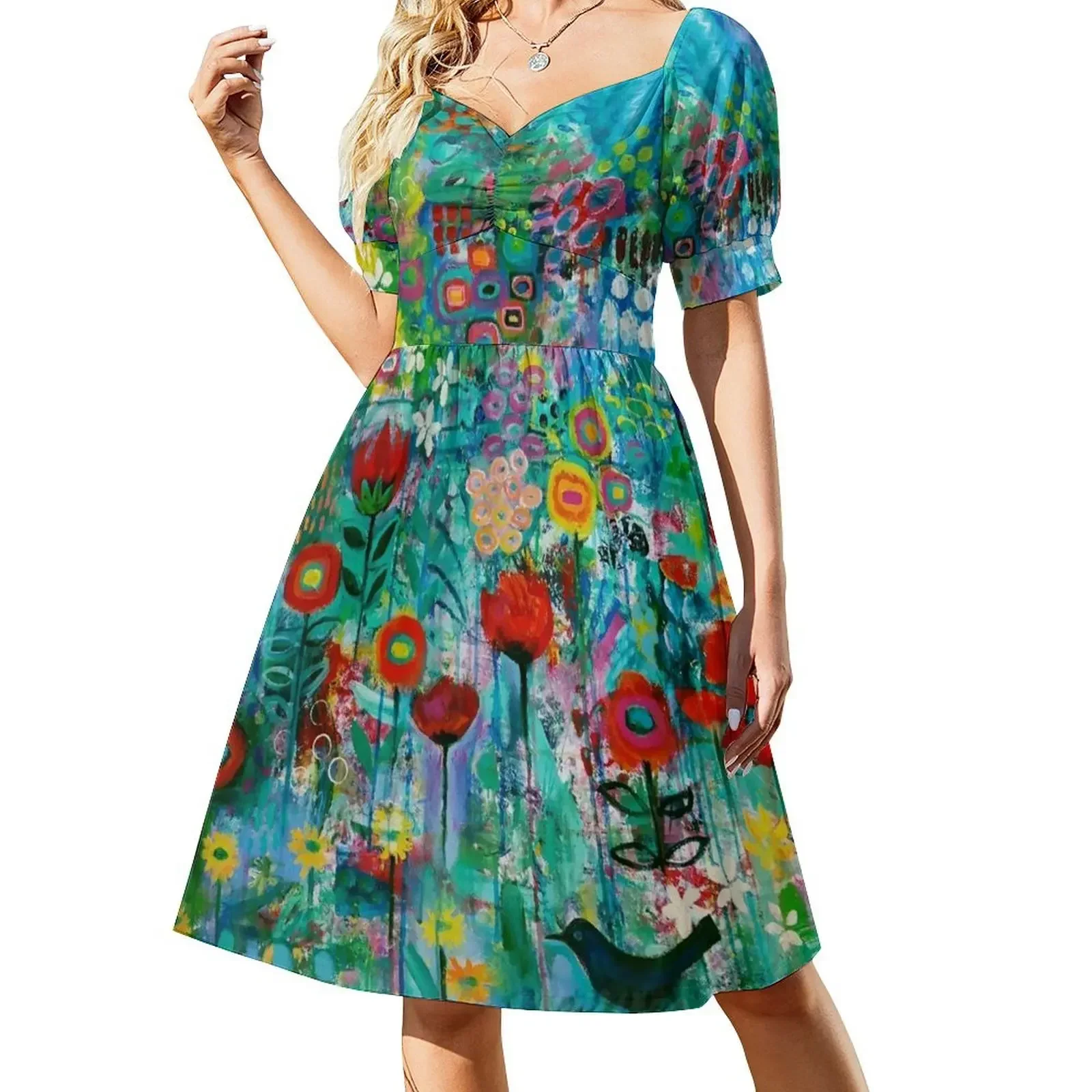 

Secret Garden Short-Sleeved Dress clothes for woman prom clothes women's fashion dresses Dress