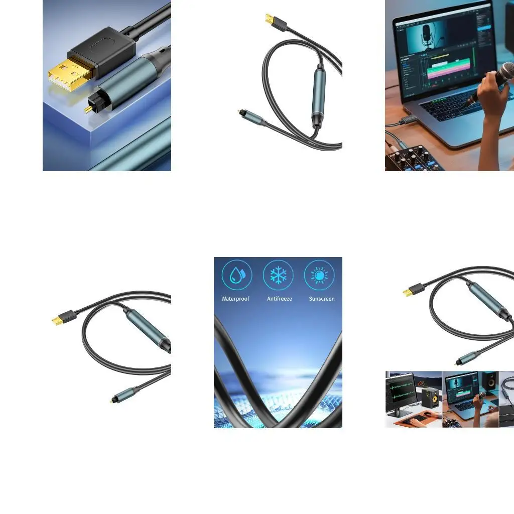 

652F 24Bit USB to Fiber Optical Sound Sound Converter Cable SPDIF Port Connection