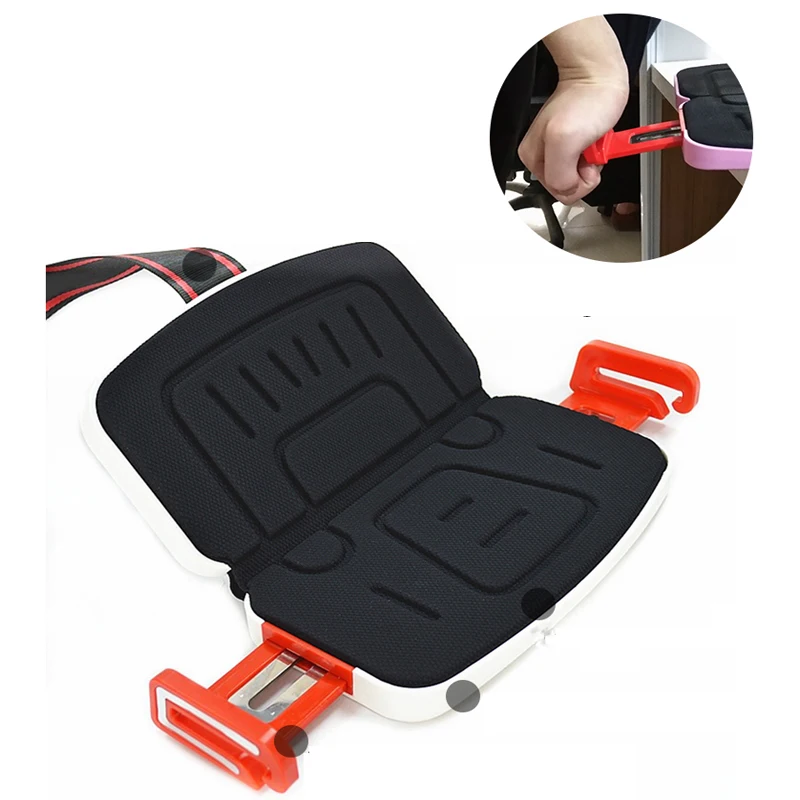 Foldable Child Safety Seat Baby Toddler Booster Seat Cushion Three-point Safety Harness Kids Travel Portable Car Safety Seats