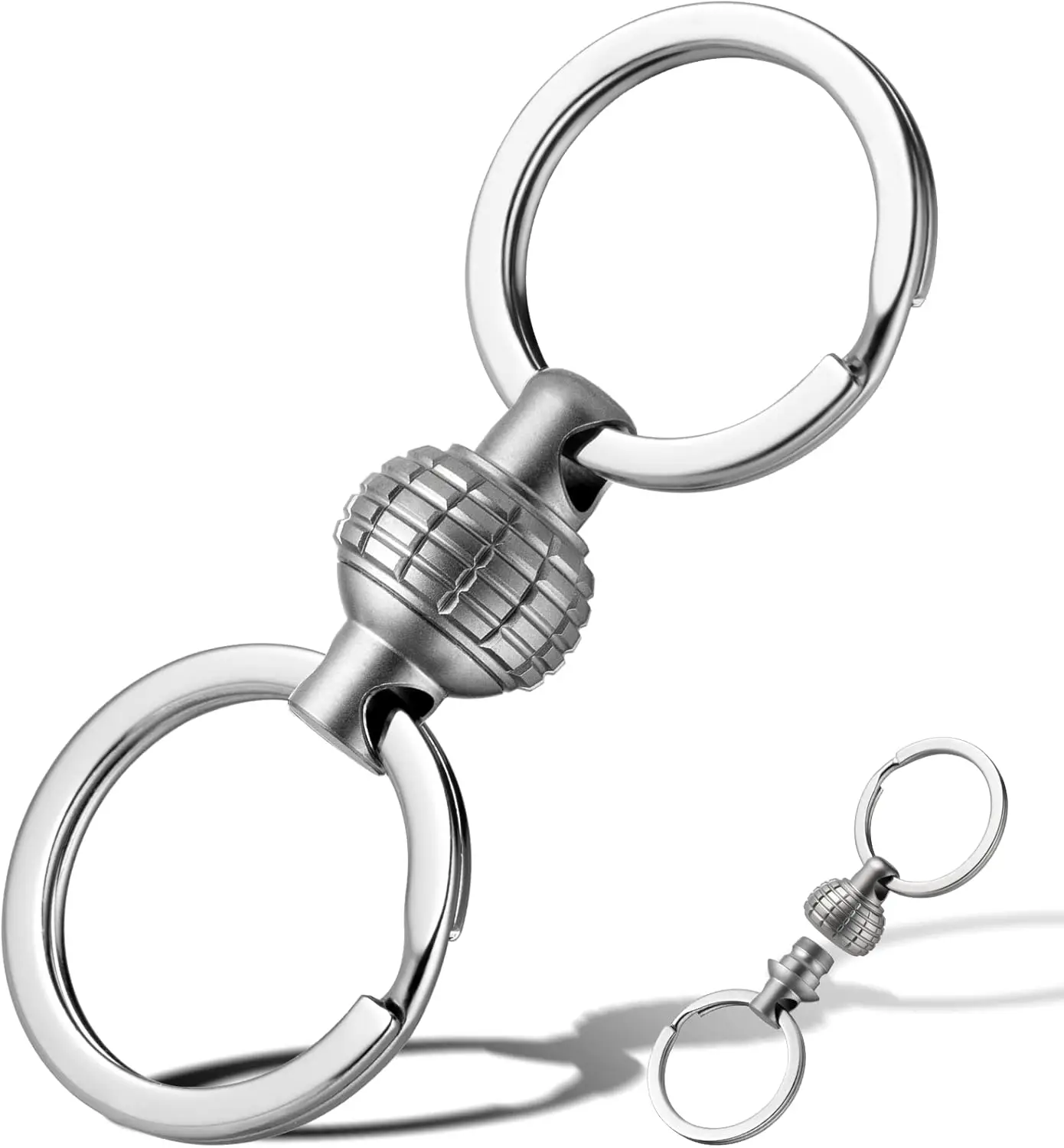 

Titanium Quick Release Keychain,Pull Apart Key Rings, Retractable Key Chain Detachable Kychain Clip