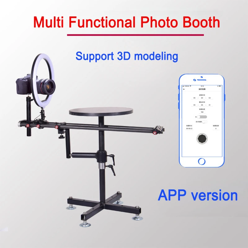 Professional Horizontal Vertical Surround Photography Rotating Stand 360 Panoramic Photo Booth FliP Video Shooting Table