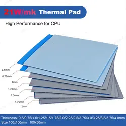 Soft 21W/mk Thermal Pad for CPU GPU Heatsink Cooling Conductive Silicone Pad High Performance Thermal Silicone Pad for PS4 SSDs