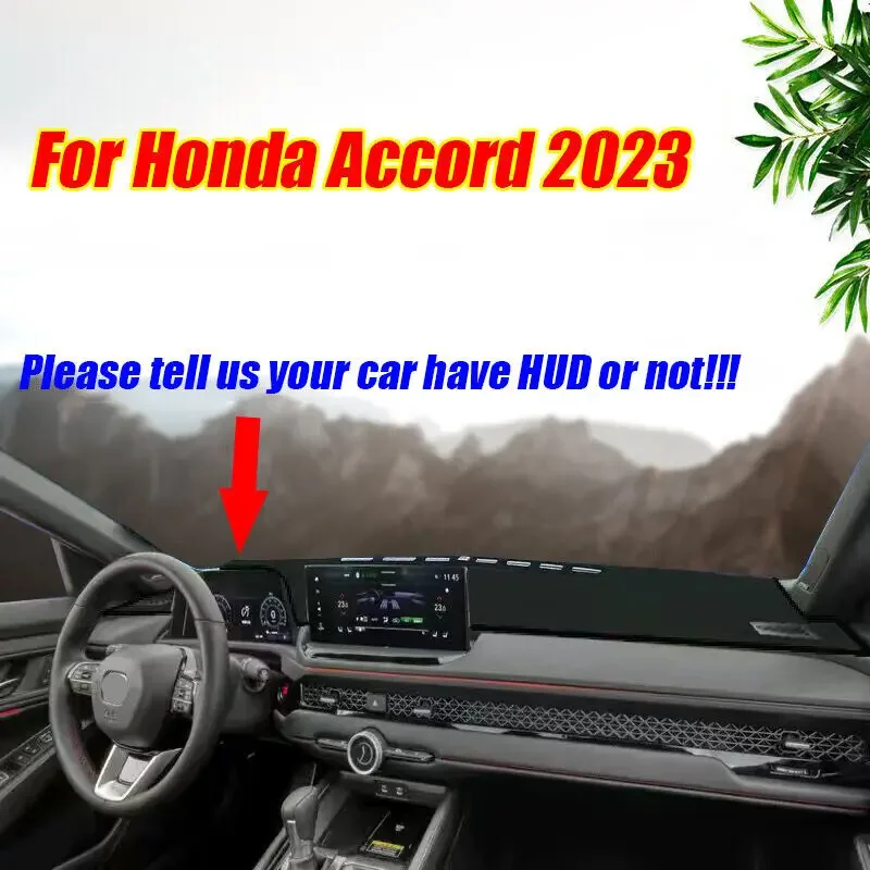 

New Black Leather Dashboard Cover Dash Protector Pad Mat For Honda Accord 2023
