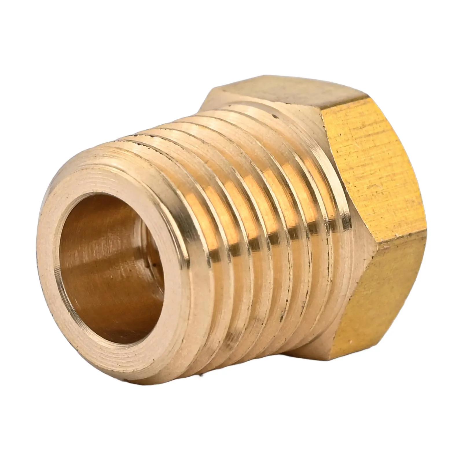 Threaded Adapter Fitting Brass 14 NPT Male To 18 NPT Female Pipe Reducer 1/4 NPT Male to 1/8 NPT Female Hexagonal Shape
