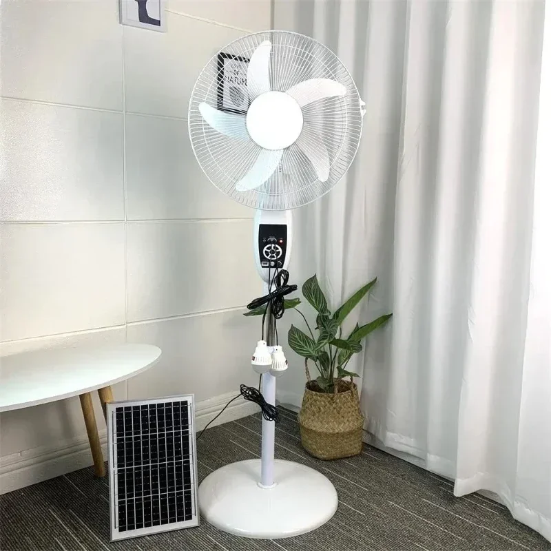 

16 Inch Solar Panel Fan Hot Sales High Quality Electric Rechargeable Smart Standing Fan with Battery Included