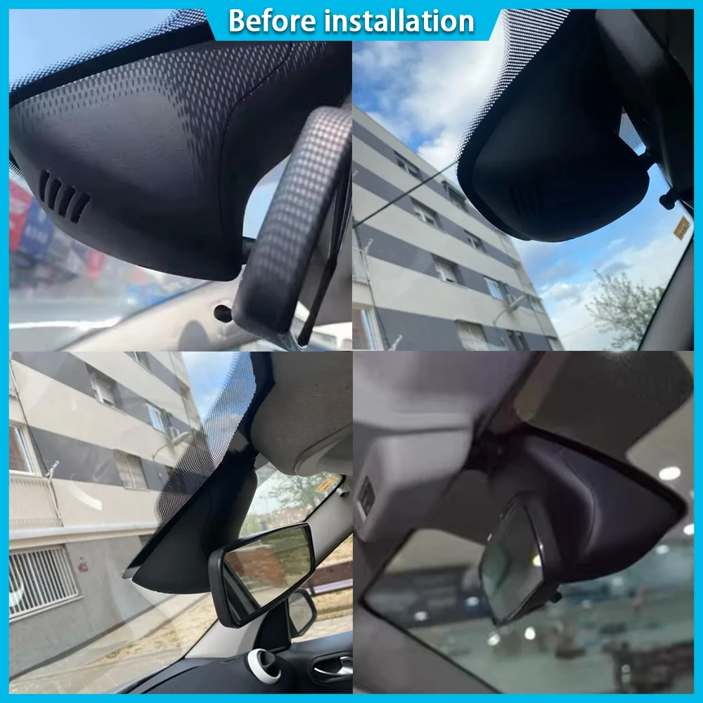 for Smart EQ Fortwo Forfour W453 C453 Cabriolet A453 Electric Drive 4K DVR Dash Cam Car Camera Lens Monitor Video Recorder