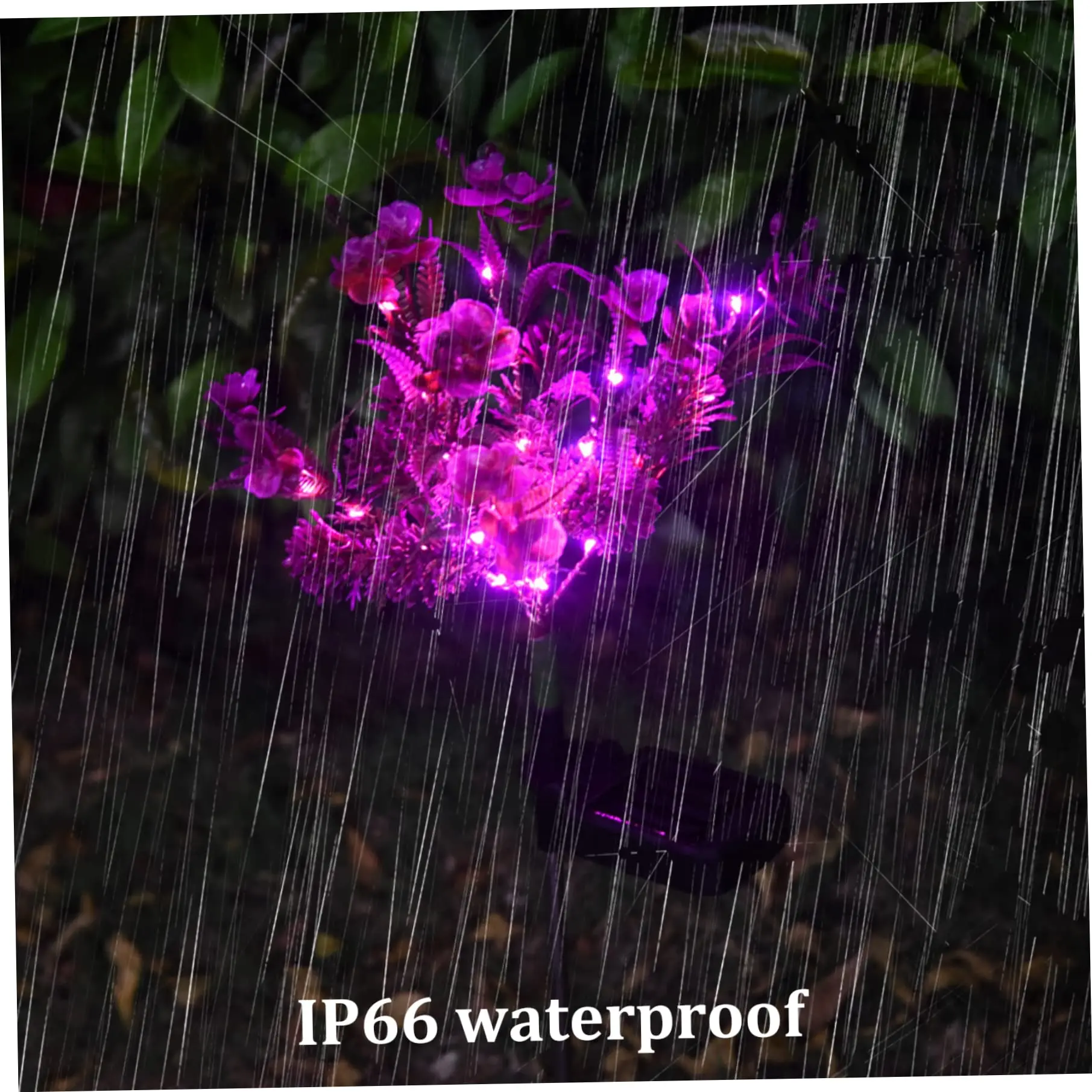 Outdoor Solar Garden Lights Decorative Solar Powered Phalaenopsis Flower Lights Waterproof Solar Garden Decorations Gifts