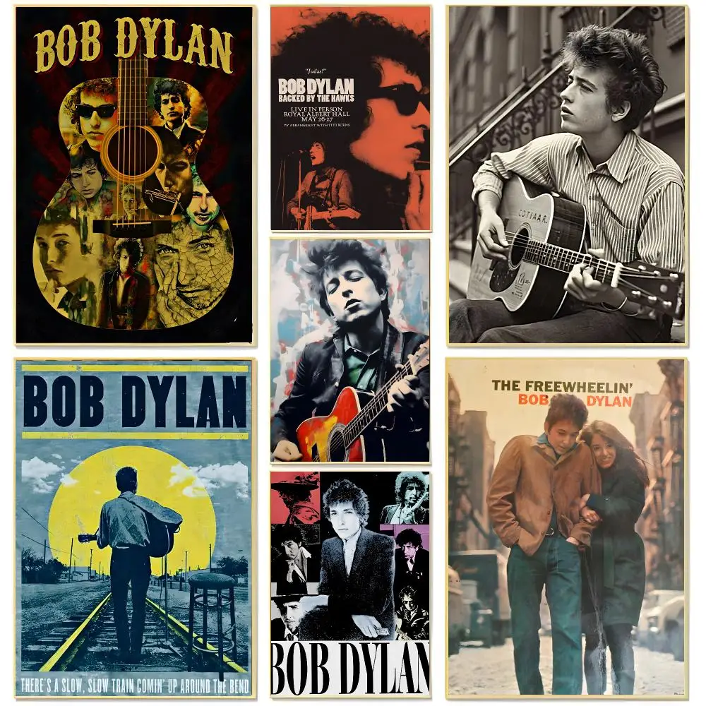folksinger classicrock B-Bob Dylan Poster Living Room Bedroom Decorative Print Unframed Decor