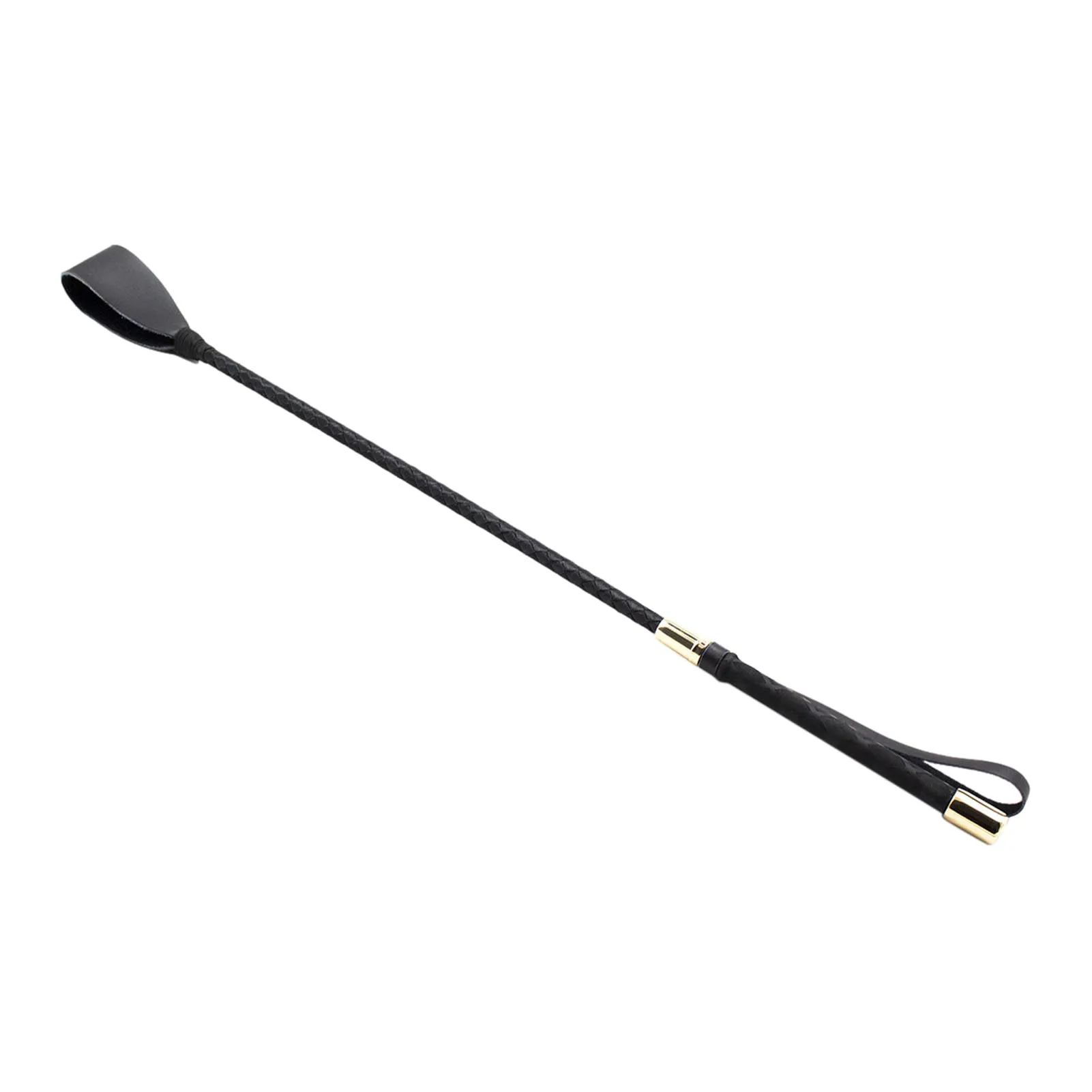 17.7" PU Leather Horse Riding Crop, Lightweight Whip with Wrist Strap for Equestrian