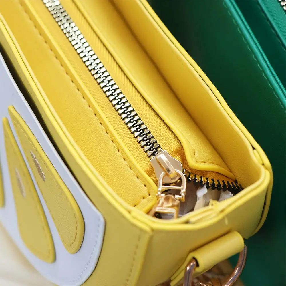 

Sweet PU Leather Fruit Handbag Shopping Underarm Bag Lemon Shoulder Bag Phone Creative Watermelon Bag Women