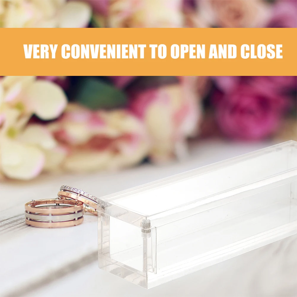 2pcs Magnetic Storage Box Acrylic Organizer Case Lightweight Portable Holder Clear Plastic Case For Dices Jewelries