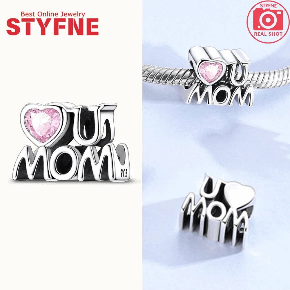 Silver-Plated Infinity Knot Heart Charm Bead for Bracelets