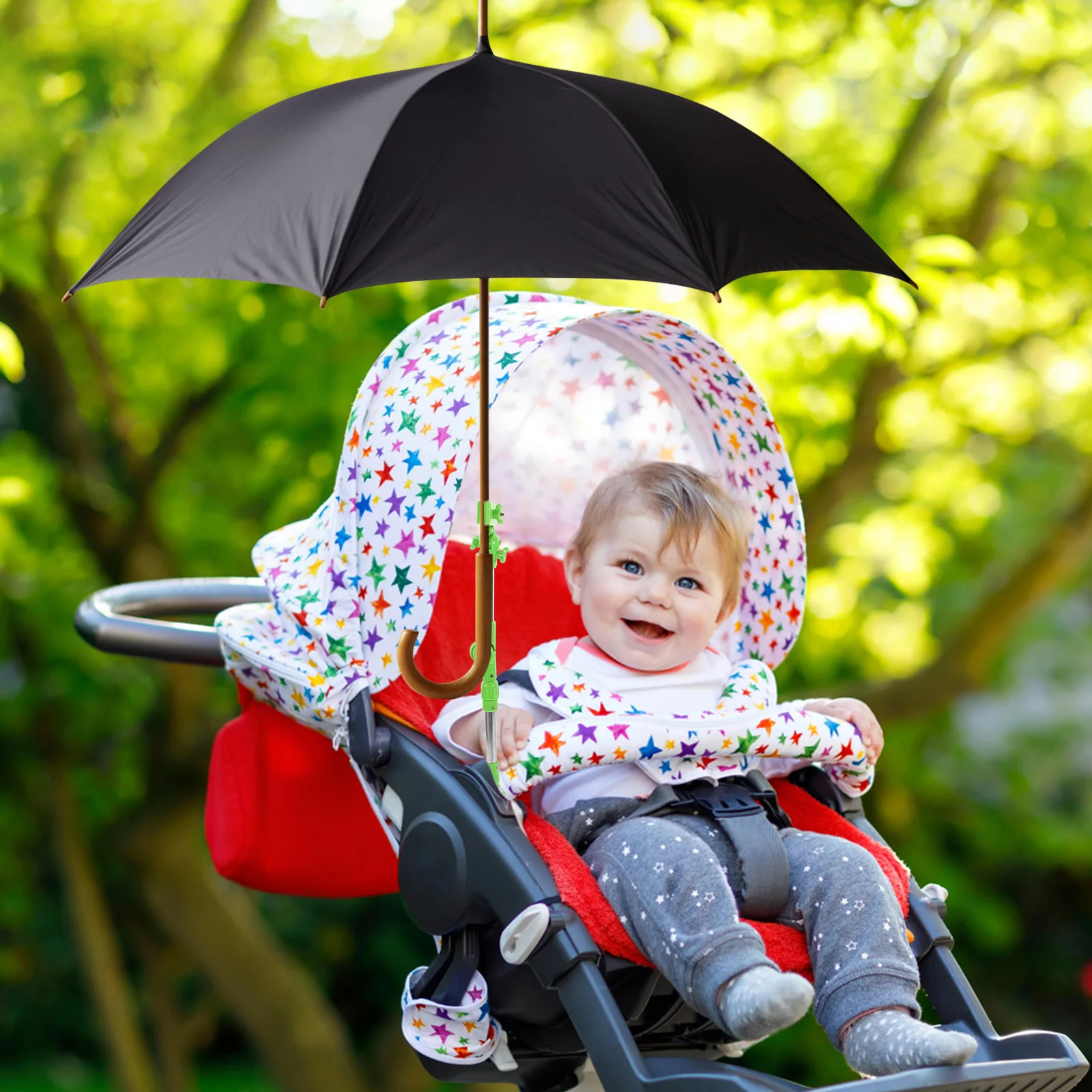 

Adjustable Sun Golf Umbrella St Anti slip Base Bike Accessories Black Abs Plastic Durable Three section Bracket Outdoor