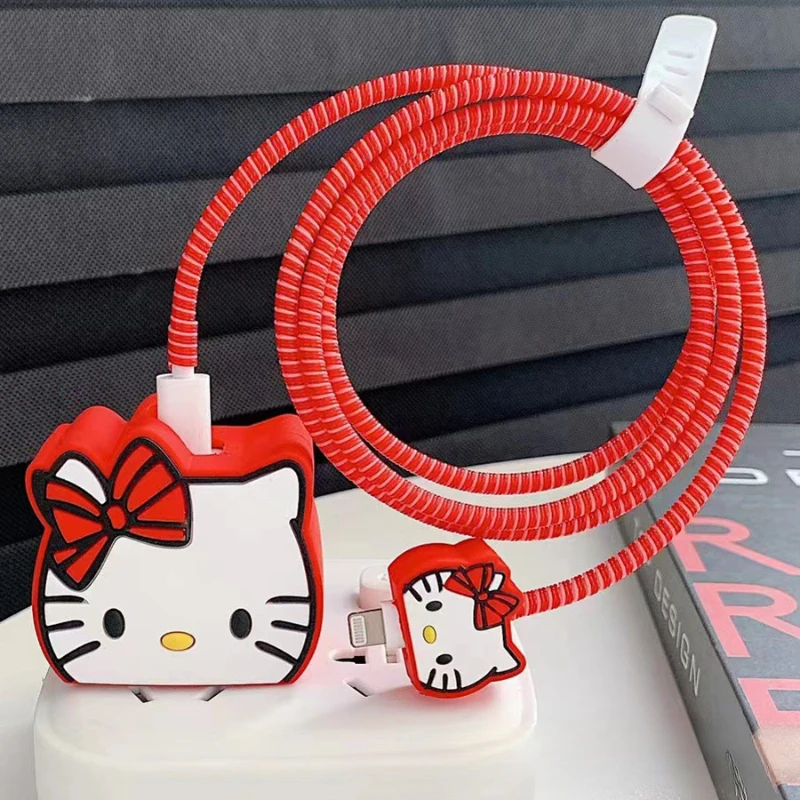 Sanrio charger protective cover Kuromi Melody Hello Kitty model suitable for Apple Huawei charging head protective cover