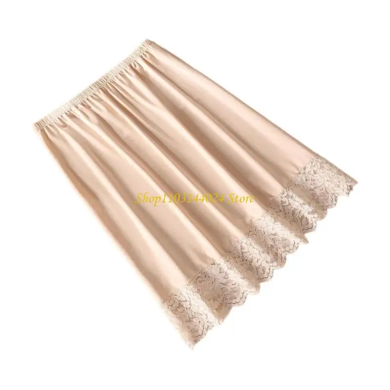 

N5KE женская нижняя юбка длиной до колена под платьем, невидимая нижняя юбка с кружевной отделкой