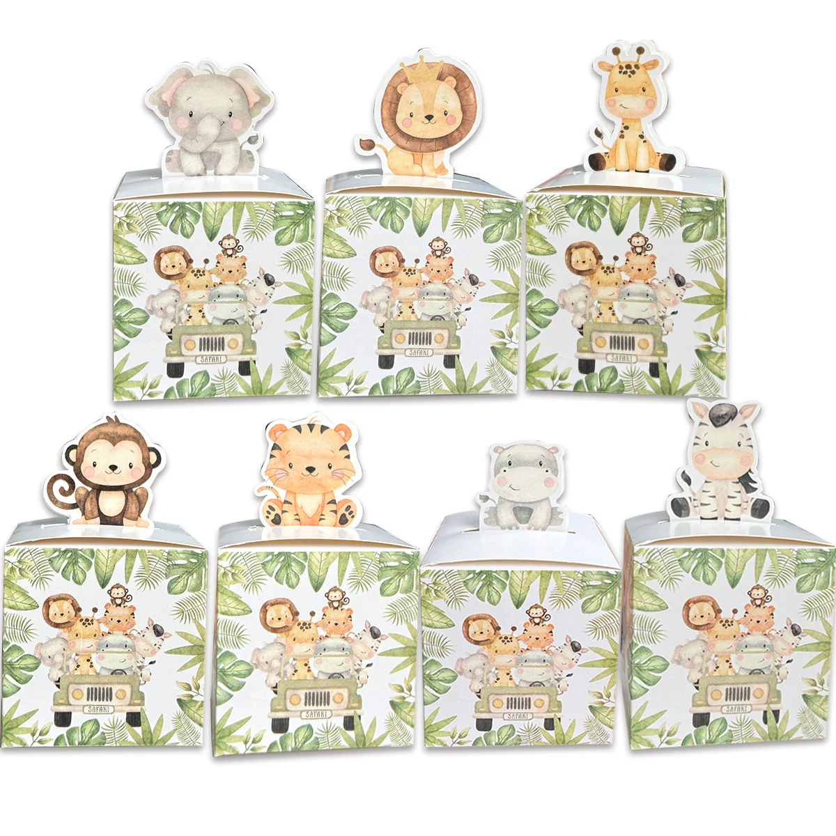 6 Stück Weihnachten Süßigkeiten Boxen Karton Santa Deer Schneemann Keksdose für Frohe Weihnachten Party Tisch dekoration Kinder Süßigkeiten Verpackungen