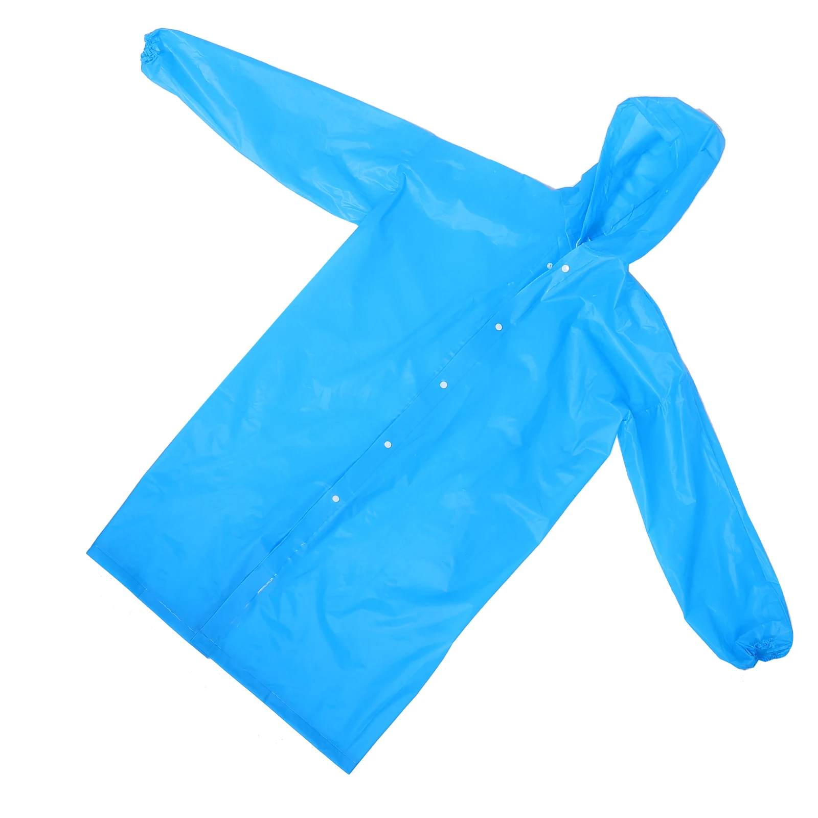 

Thickened Adult Raincoat Long Lightweight Blue Mens Womens Poncho Hood Outdoor Hiking Portable Reusable Waterproof Jacket