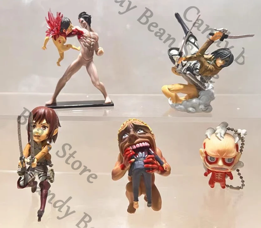 本物のアニメ進撃の巨人エレン・イェーガーサーシャ・ブラウスコスプレカプセルガレージキット漫画フィギュアモデルデスクトップ装飾クリスマス