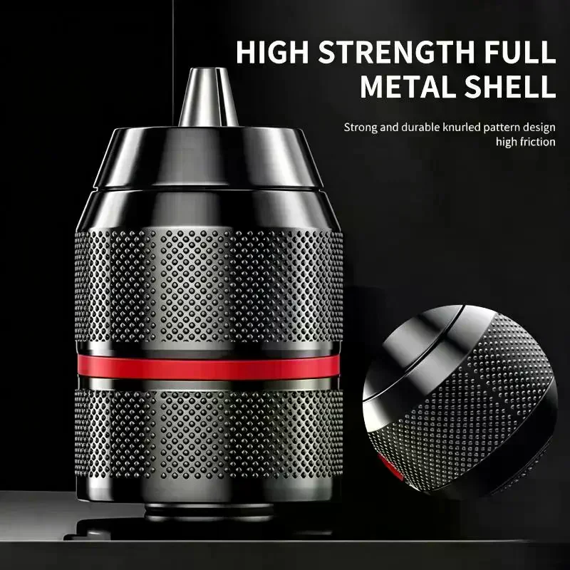 10mm Hard Metal Drill Chuck Self Locking Keyless Electric Tools 3/8-24UNF Thread For Rechargeable Electric Drills
