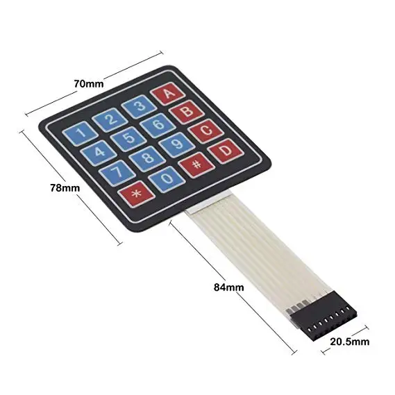 2pcs/lot New 16 Key 4 x 4 Membrane Switch Keypad 4x4 4*4 Matrix Array Matrix keyboard