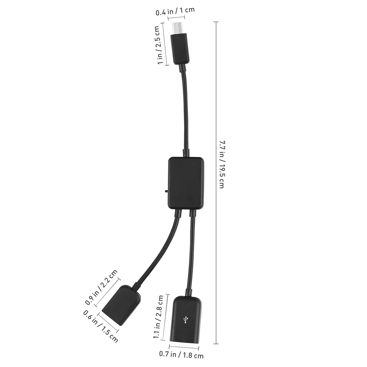 Hemobllo USB Adaptor with Power Charging OTG Host Cable Cord Adapter for Smart Phone Tablet OTG Charging Cable