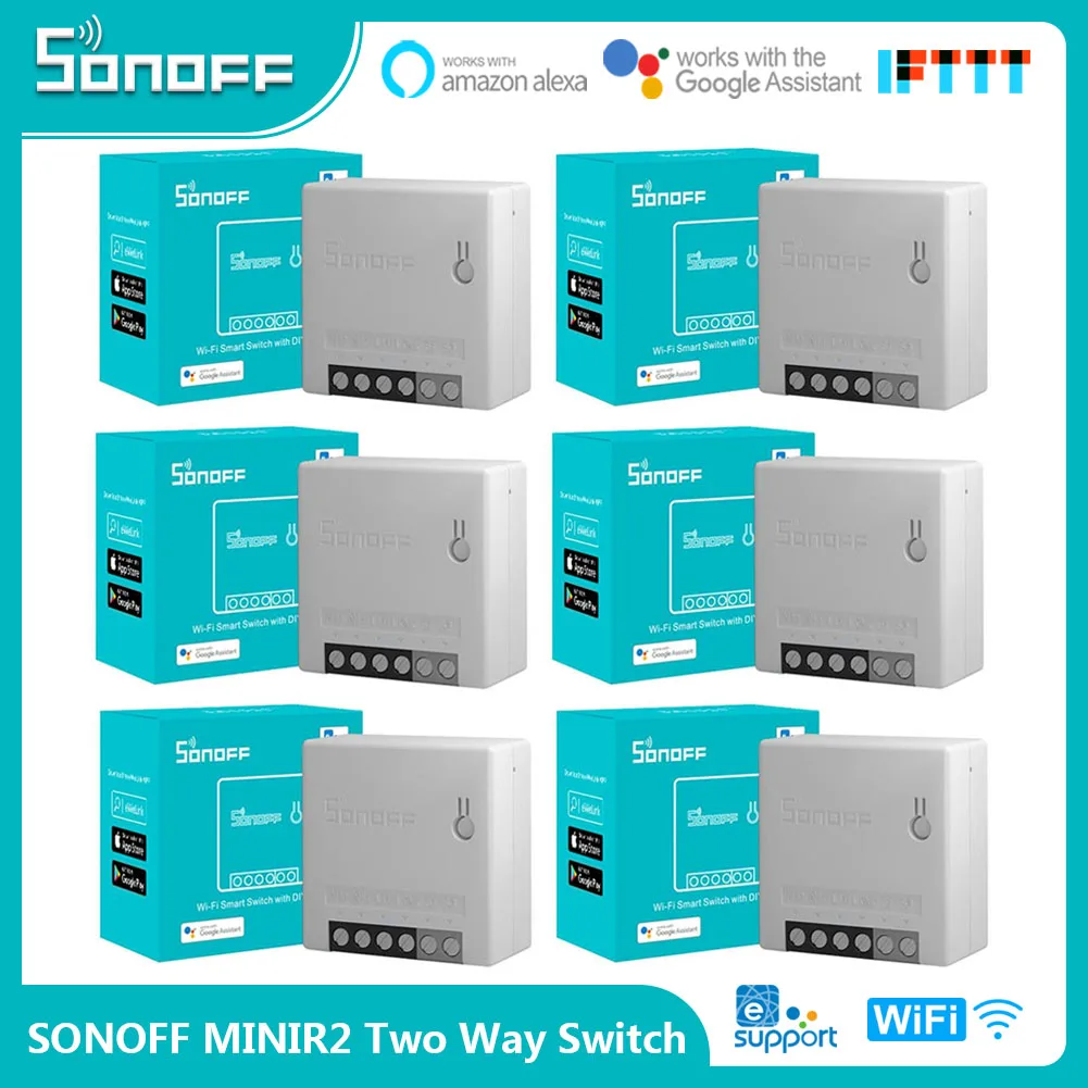 

Двухсторонний мини-переключатель SONOFF MINIR2 с поддержкой Wi-Fi
