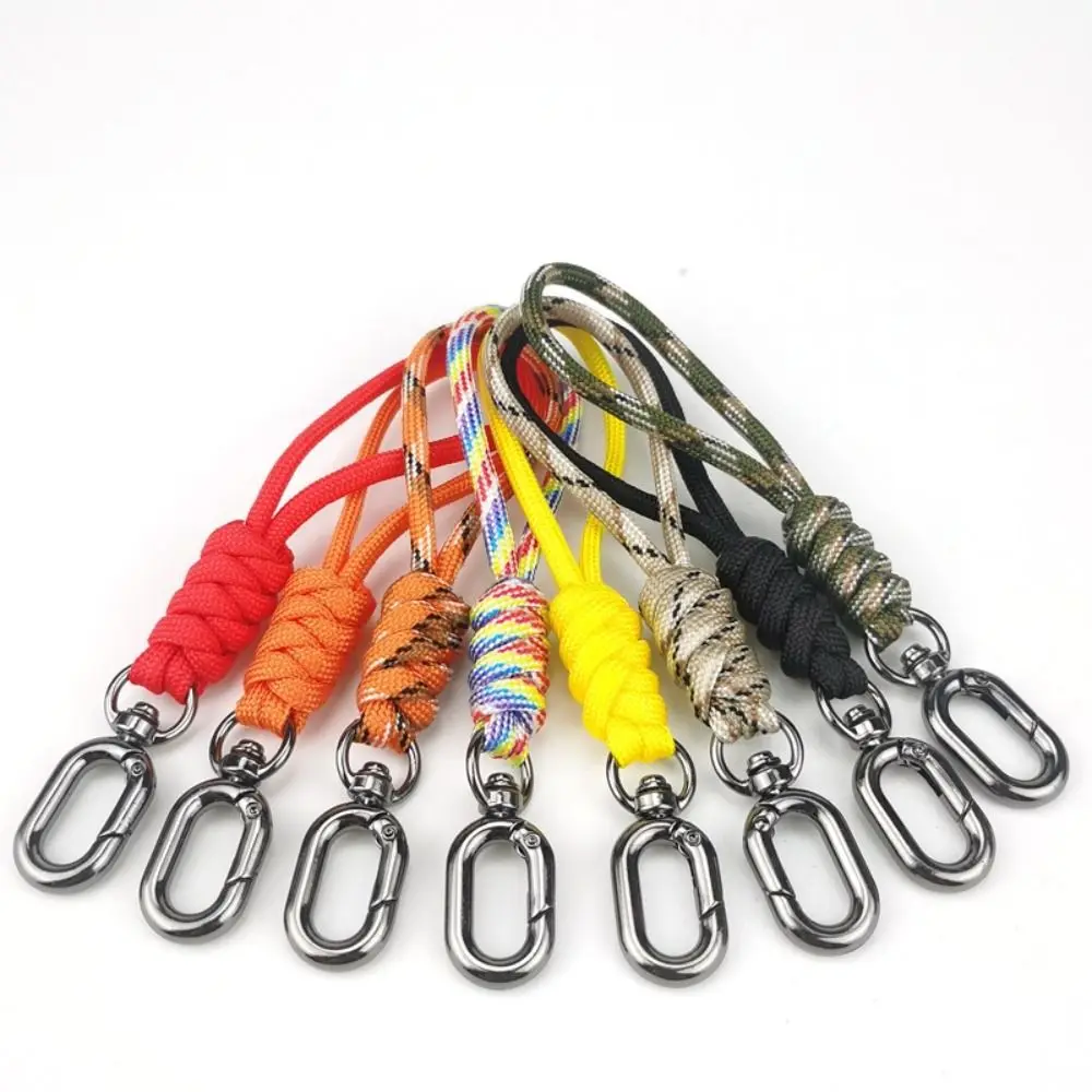 High Strength Paracord Keychain Lanyard High Quality 8 Styles 48cm Emergency Survival Keyring Oval Buckle Outdoor Tool