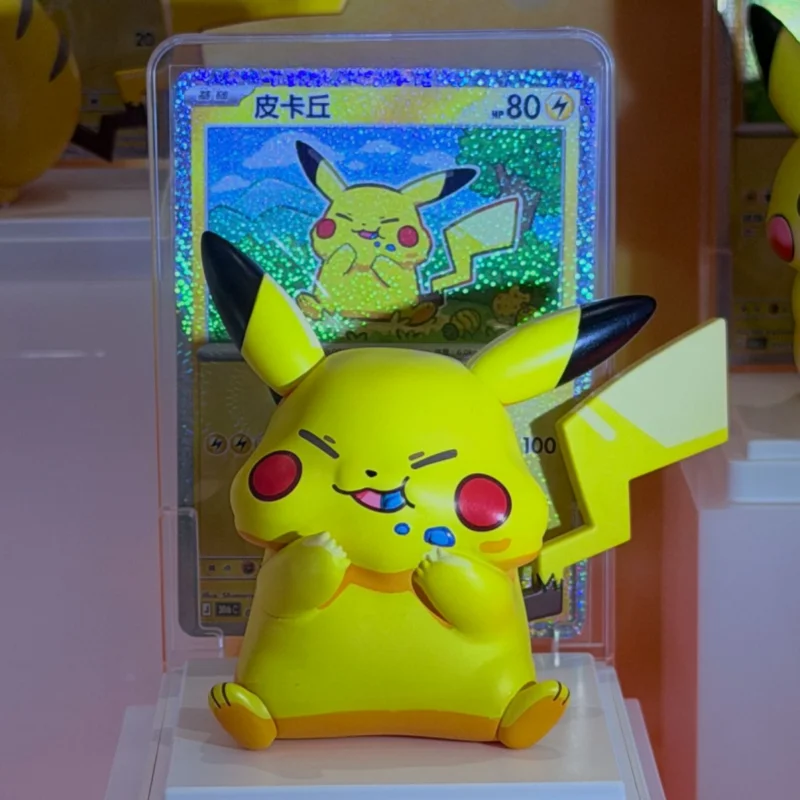 ポケモン-ドリームスケープ-フラワーシップ：30周年記念-ピカチュウフィギュアセット-ブラインドボックス-クラシックピカチュウ-レアホロコレクションカード-おもちゃ-ギフト