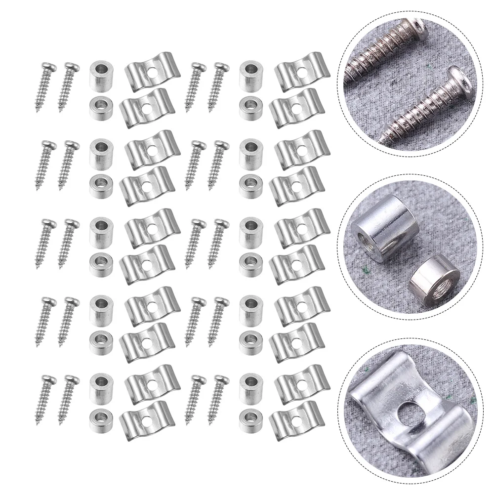 

20 set Electric Guitar String Buckle Premium Metal Guitar Head Pressure Chord Buttons Fine Workmanship Glossy Instruments Parts