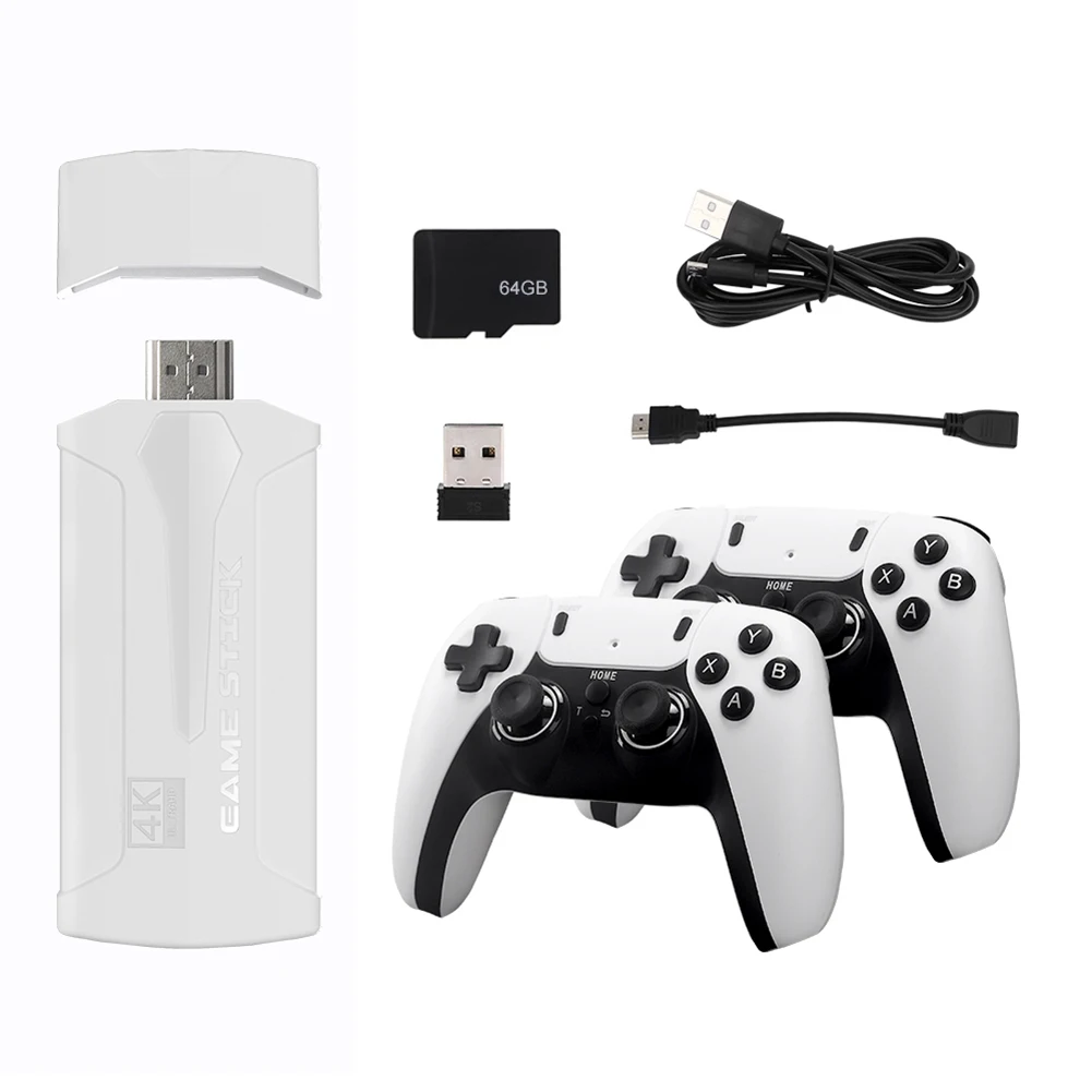 4K TV Games Stick Retro Video Game Console 128/64/32GB & Wireless Controller 41000 Retro Games Kid Xmas Gift M8 Pro Plus GD10